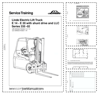 Linde E14 E20 Series 335-02 with LLC Forklift Service Training Manual