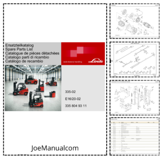 Linde E16 E20-02 Series 335-02 Forklift Parts Catalog