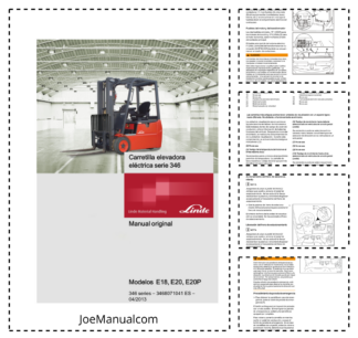 Linde E18 E20 E20P Series 346 Forklift Operators Manual ES