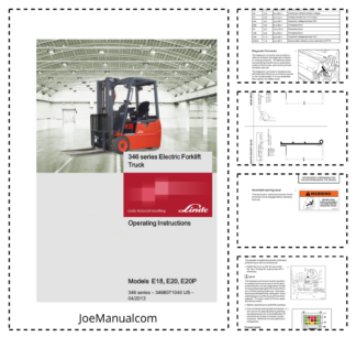Linde E18 E20 E20P Series 346 Forklift Operators Manual