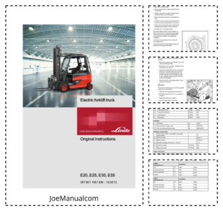 Linde E20 E25 E30 E35 Electric Forklift Operators Manual