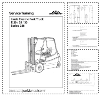Linde E20 E25 E30 Series 336 Electric Forklift Service Training Manual