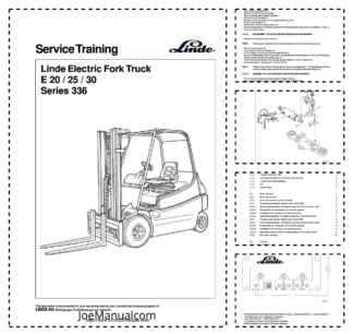 Linde E20 E25 E30 Series 336 Forklift Service Training Manual