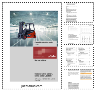 Linde E25S E25SH E30S E30SH E35SH Forklift Operators Manual ES
