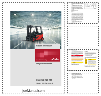 Linde E35 E40 E45 E50 Forklift Operators Manual