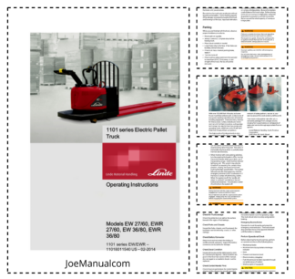 Linde EW27-60 EWR 27-60 EW36-80 EWR36-80 Forklift Operators Manual from series 11011