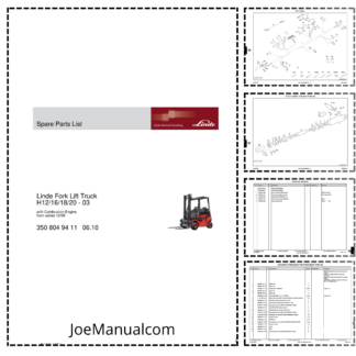 Linde H12 H16 H18 H20 03 Forklift Parts Catalog from series 12-00
