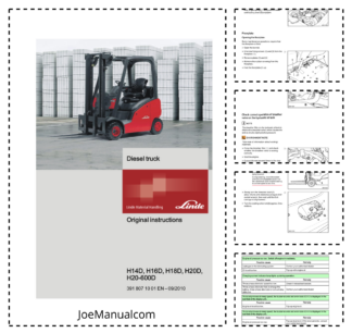 Linde H14D H16D H18D H20D H20-600D Forklift Operators Manual