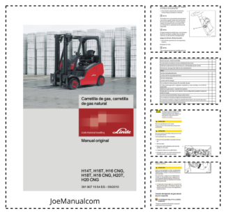 Linde H14T H16T H16 CNG H18T H18 CNG H20T H20 CNG Forklift Operators Manual ES
