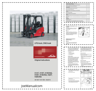 Linde H14T H16T H16CNG H18T H18CNG H20T H20CNG Forklift Operators Manual