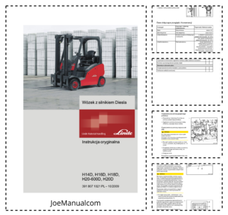 Linde H16D H16D H18D H20-600D H20D Forklift Operators Manual PL