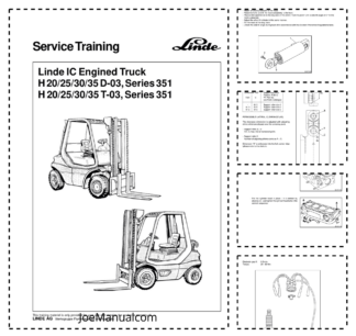 Linde H20 H25 H30 H35 D-03 T-03 Series 351 Forklift Service Training Manual