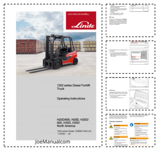 Linde H20D-600 H26D H25D-600 H30D H35D NA Series 1202 Forklift Operators Manual