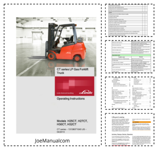 Linde H25CT H27CT H30CT H32CT Forklift Operators Manual