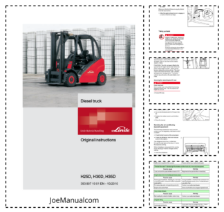 Linde H25D H30D H35D Diesel Forklift Operators Manual