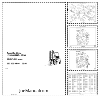 Linde H35 H40 H45 03 04 Forklift Parts Catalog series from 03-98 06-99 ES