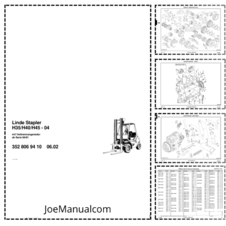 Linde H35 H40 H45 04 Forklift Parts Catalog from series 03-01 DE
