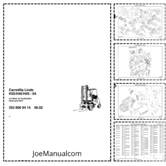 Linde H35 H40 H45 04 Forklift Parts Catalog from series 06-01 ES