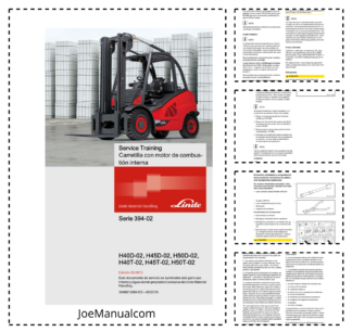 Linde H40D-02 H45D-02 H50D-02 H40T-02 H45T-02 H50T-02 Series 394-02 Forklift Service Training Manual ES
