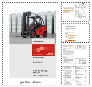 Linde H40T-02 H45T-02 H50T-02 Series 394-02 Forklift Operators Manual ES