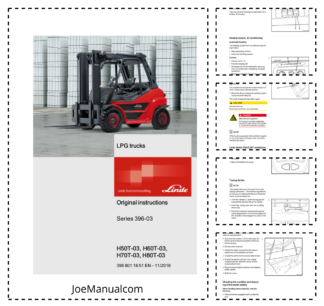 Linde H50T-03 H60T-03 H70T-03 H80T-03 Series 396-03 Forklift Operators Manual
