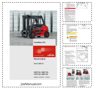 Linde H50T-03 H60T-03 H70T-03 H80T-03 Series 396-03 LPG Forklift Operators Manual