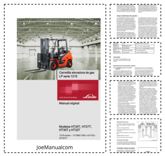 Linde HT25T HT27T HT30T HT32T Series 1219 Forklift Operators Manual ES