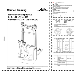 Linde L10 L12 Type 379 Forklift Service Training Manual