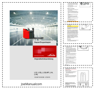 Linde L12 L12L L12LHP L14 L14L Forklift Operators Manual DE