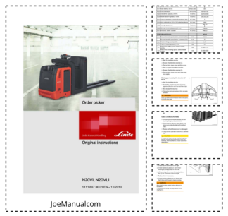 Linde N20VI N20VLI Order Picker Operators Manual