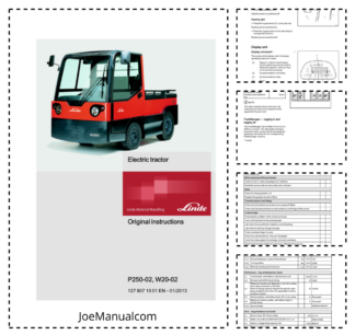 Linde P250-02 W20-02 Electric Tractor Operators Manual