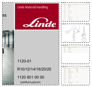 Linde R10 R12 R14 R16 R20 R25 Series 1120-01 Forklift Parts Catalog