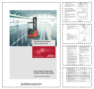Linde R14 R14HD R14N R16 R16HD R16N R20 R20N Forklift Operators Manual