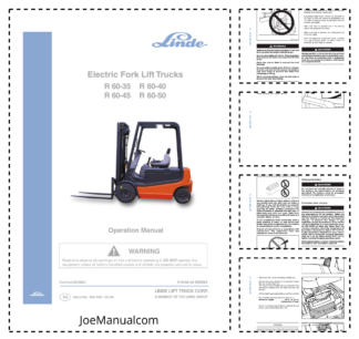 Linde R60-35 R60-40 R60-45 R60-50 Forklift Operators Manual
