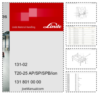 Linde T2025 AP Sp SPB ion Series 131-02 Forklift Parts Catalog