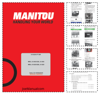 Manitou MBL GBL X-900 X-920 Backhoe Loader Operator Manual PR