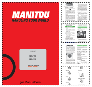 Manitou MBL-X GBL-X 900 920 Backhoe Loader Operators Manual PR