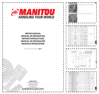 Manitou MHT 7140 990 10160 10180 10210 10225 H Telescopic Handler Repair Manual