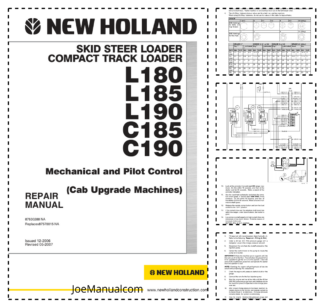 New Holland L80 L185 L190 C185 C190 Skidsteer Compact Track Loader Workshop Service Manual v05-2007