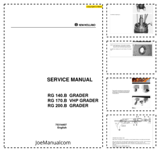 New Holland RG 140.B RG 170.B RG 200.B Grader Workshop Service Manual