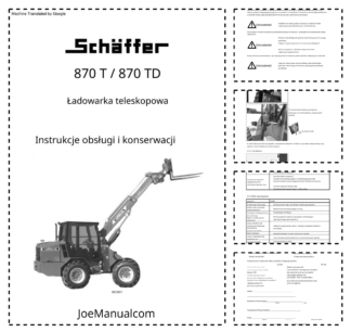 Schaffer 870 T TD Telehandler Operators Manual PL