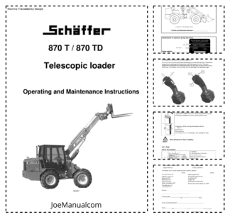 Schaffer 870 T TD Telehandler Operators Manual
