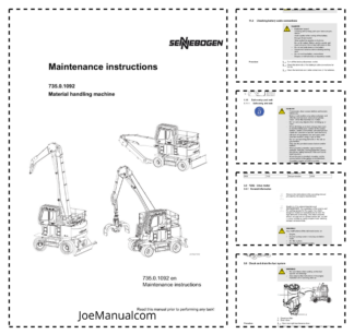 Sennebogen 735.0.1092 Material Handler Maintenance Manual