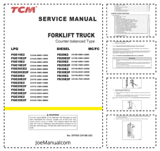 TCM FGE FD Series Forklift Service Manual