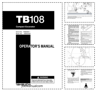 Takeuchi TB108 Excavator Operators Manual