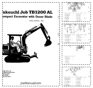 Takeuchi TB1200 AL Excavator Parts Catalog