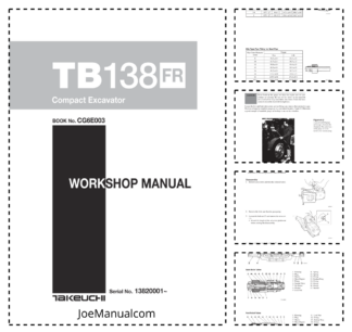 Takeuchi TB138FR Excavator Workshop Manual SN 13620001 and UP
