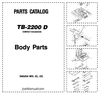 Takeuchi TB2200D Excavator Parts Catalog