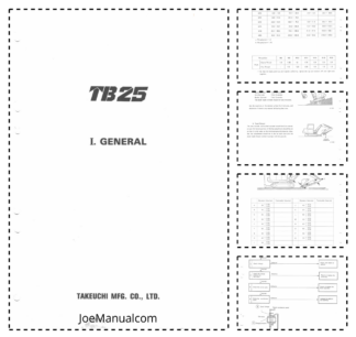 Takeuchi TB25 Excavator Operators Manual