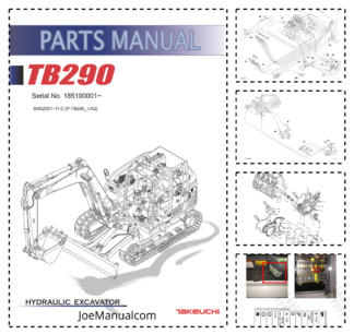 Takeuchi TB290 Excavator Parts Catalog SN 185100001 and UP